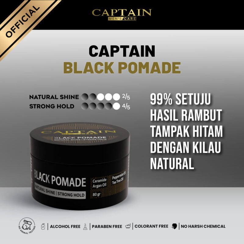 Captain Men's Care Black Pomade