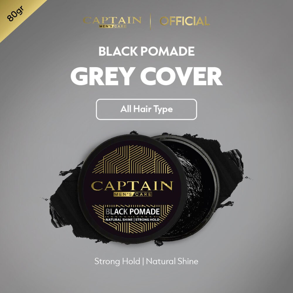 Captain Men's Care Black Pomade New